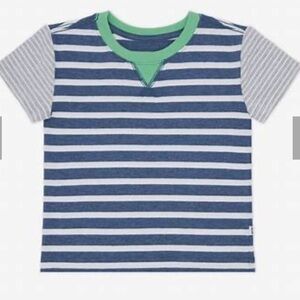 Little Sleepies Play Heather Blue Striped Relaxed Tee